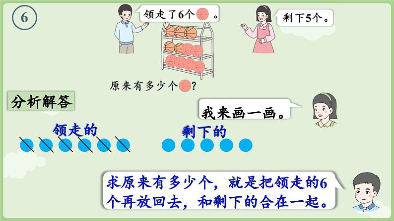 人教版一年级数学上5.5 解决问题(二)课件第6页