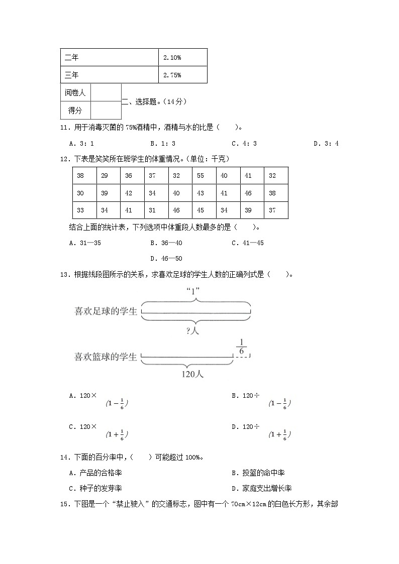 2020-2021学年广东省深圳市光明新区六年级上册期末数学试卷及答案第2页