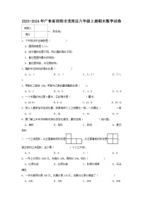 2023-2024学年广东省深圳市龙岗区六年级上册期末数学试卷
