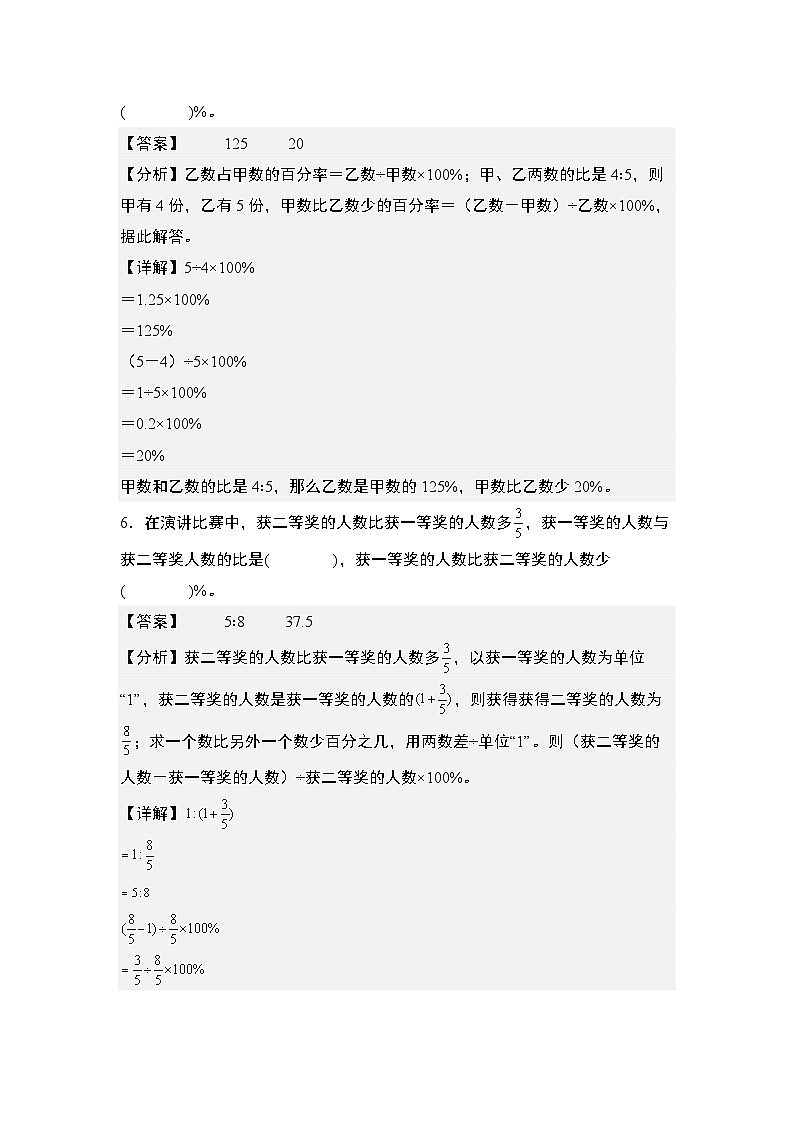 第六单元专练篇·16:百分数与比-2024-2025学年六年级数学上册典型例题系列(解析版)人教版第3页