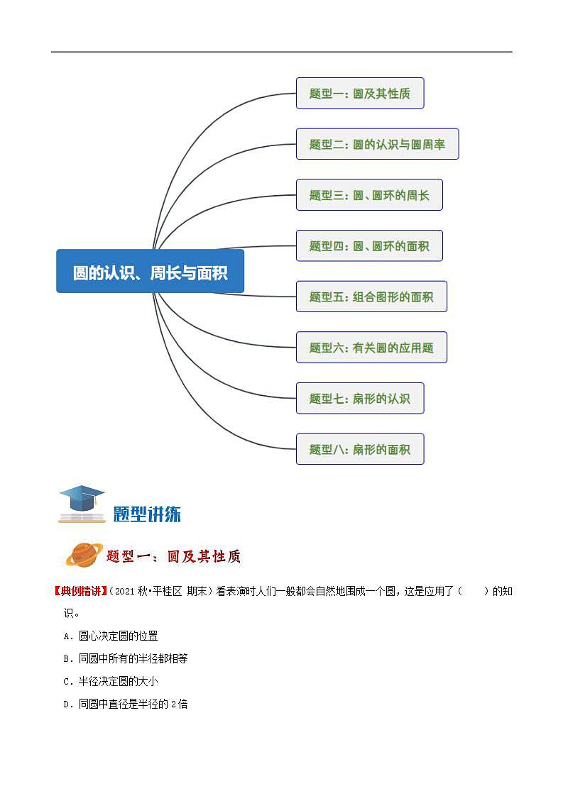 人教版小学数学六年级上册拓展培优讲义专题05《圆的认识、周长与面积》(知识讲练)(教师版)第3页