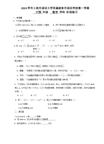 上海市浦东外国语学校2024-2025学年上学期六年级数学期中试卷