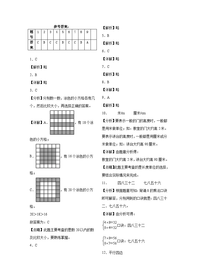 期末检测(试题)-2024-2025学年二年级上册数学苏教版第3页