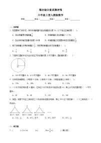 期末综合素质测评卷（试题）-2024-2025学年六年级上册数学人教版-A4