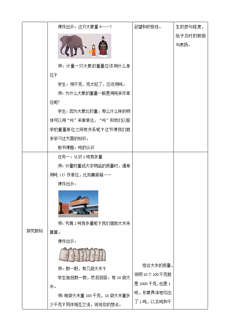 《吨的认识》教学设计第2页