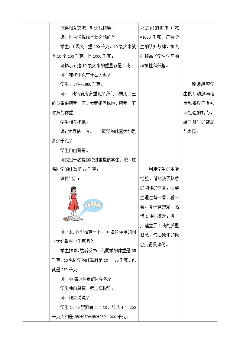 《吨的认识》教学设计第3页