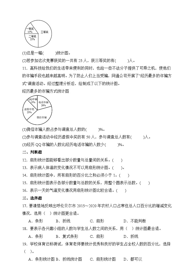 人教版六年级上册数学第七单元测试卷(含答案)第2页