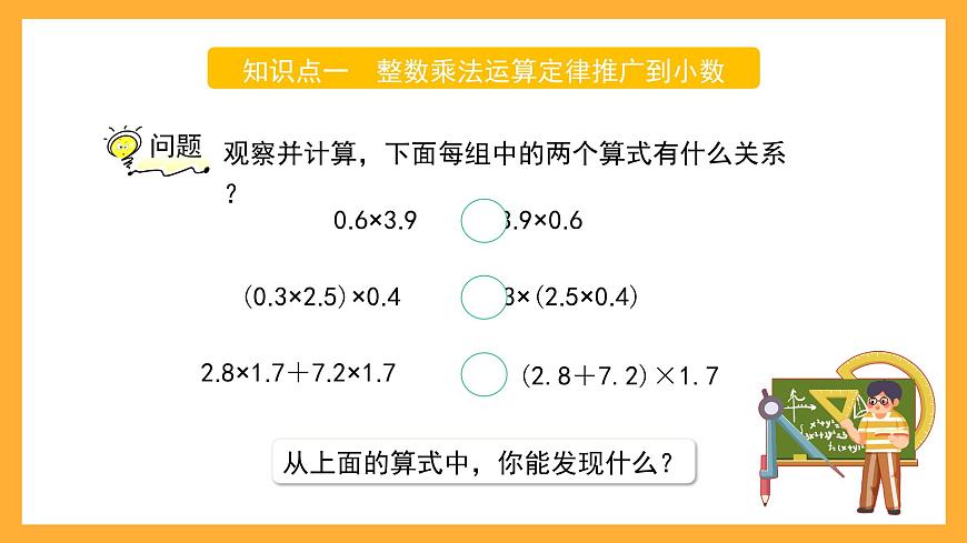 滬教版數(shù)學(xué)五上 2.4《整數(shù)乘法運(yùn)算定律推廣到小數(shù)》課件第2頁