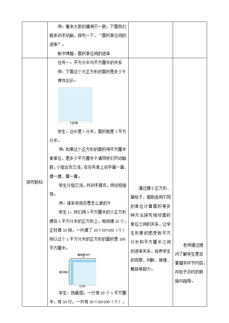 人教版数学三下5.5《面积单位间的进率》教案第2页
