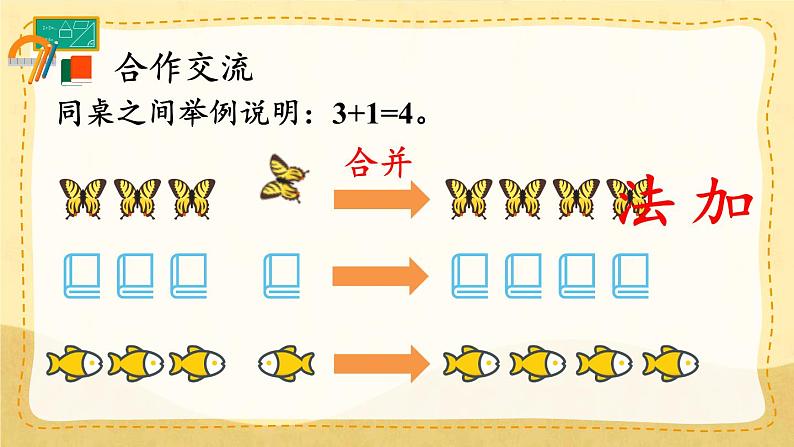 人教版数学一年级上册 ’‘5以内数的认识和加,减法’‘ 加法课件第6页