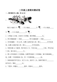 期末测试卷 (试题)-2024-2025学年二年级上册数学北师大版