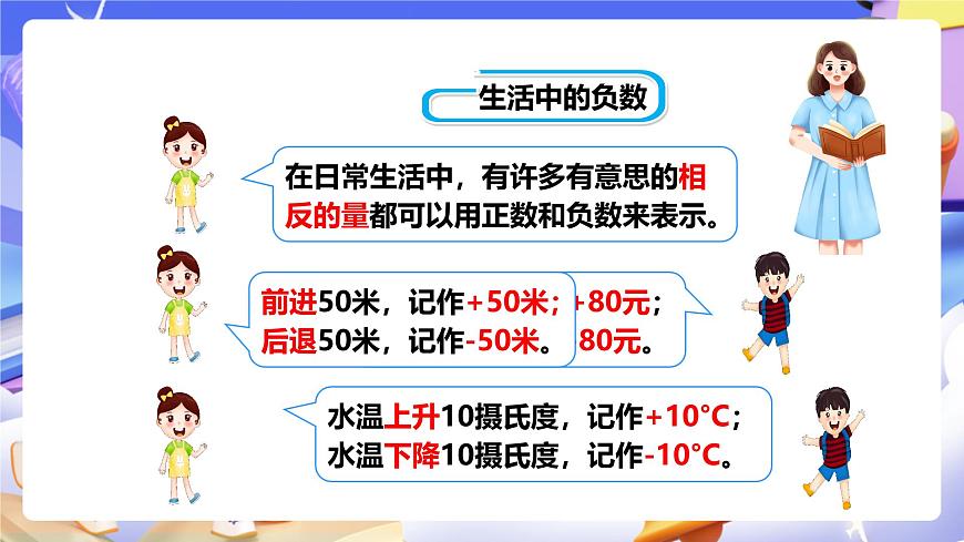 冀教版數(shù)學六年級下冊1.3《用正、負數(shù)表示意義相反的量》（課件）第6頁