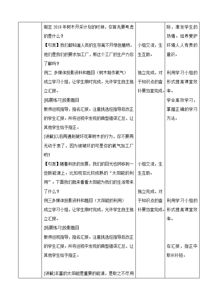 冀教版数学六年级下册6.4.2《开发绿色资源》教案第2页