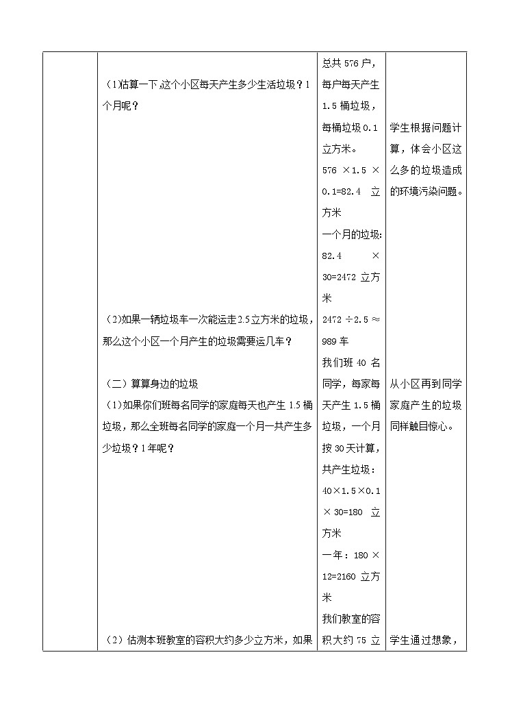 冀教版数学六年级下册6.4.4《生活小区(2)》教学设计第2页