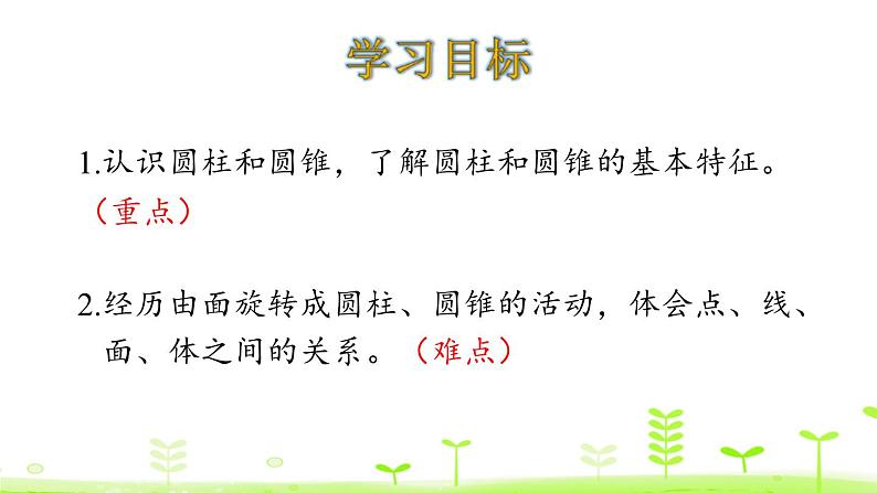 小学数学北师大版六年级下册 第一单元第一课时 面的旋转(课件)第2页