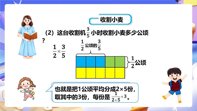 冀教版数学五年级下册4.3《 分数乘分数》(课件)第7页