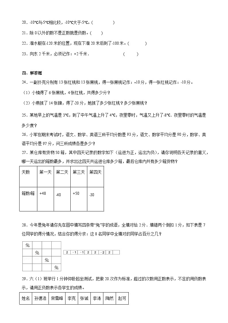 第一单元负数的初步认识(讲义)-2024-2025学年五年级上册数学苏教版-A4第3页