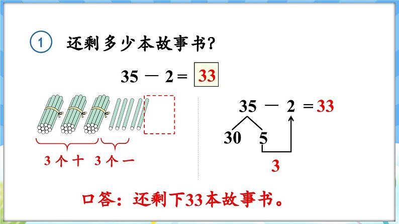 人教版(2024)数学一年级下册---4.3 两位数减一位数(不退位)、两位数减两位数(不退位)(课件)第6页
