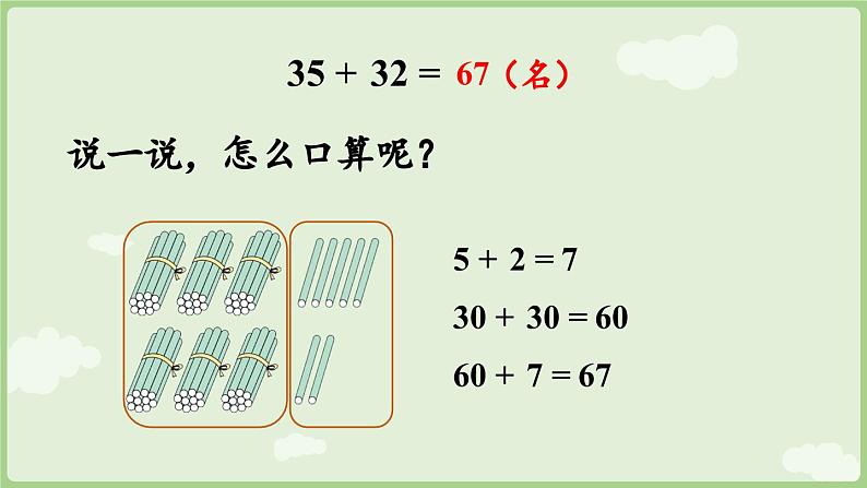 2025年春人教版一年级数学下册 5.1 两位加两位(不进位)(课件)第6页