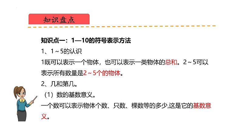 北师大版(2024)一年级数学上册 第一单元 生活中的数(复习课件)第3页