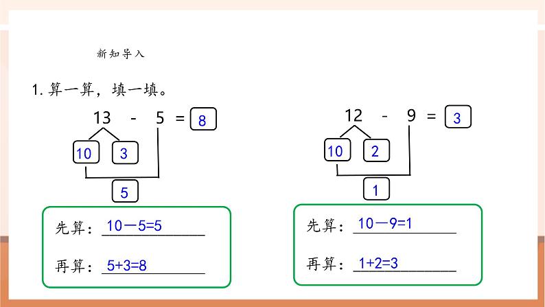 西师大版一下1.3《十几减9》(课件+教案+提升练+大单元教学设计)第4页