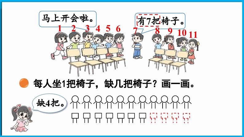 3.4 开会啦(课件)-2024-2025学年一年级北师大版(2024)数学下册第5页