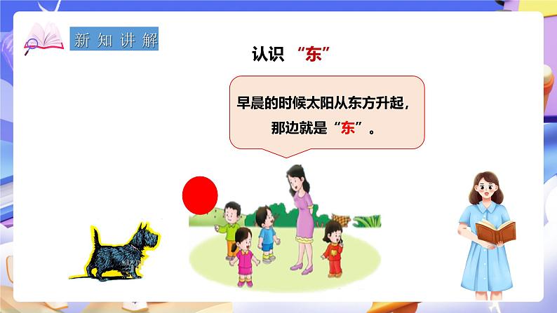 冀教版数学三年级下册3.1《辨认方向1》(课件)第3页