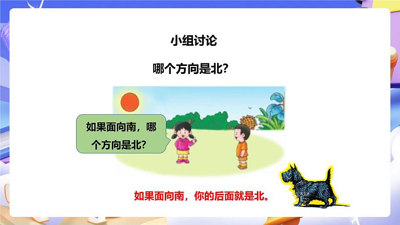 冀教版数学三年级下册3.1《辨认方向1》(课件)第6页