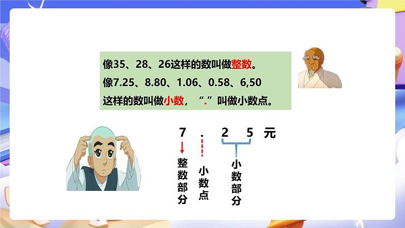 冀教版数学三年级下册三下6.1《认识小数1》(课件)第7页