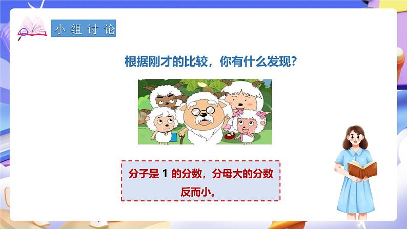 冀教版数学三年级下册三下8.3《比较分数的大小》(课件)第6页