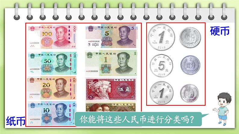 欢乐购物街 第1课时 认识人民币课件2024-2025人教版一年级数学下册第5页