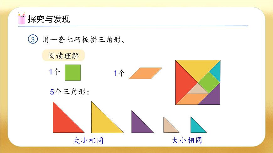 【備課無(wú)憂】人教版數(shù)學(xué)一年級(jí)下冊(cè)-1.3 用七巧板拼圖形（教學(xué)課件）第8頁(yè)