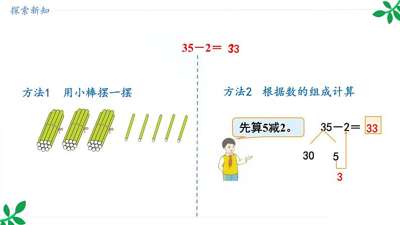 人教版(2024)一年级数学下册课件 4.2 第1课时 100以内的口算减法(不退位)第7页