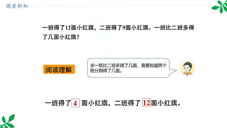 人教版(2024)一年级数学下册课件 6.1 两数比较,求相差数量的减法关系第8页