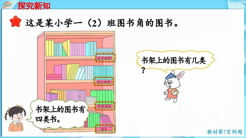 快乐学习场景 第3课时 班里的图书角(课件)-2024-2025学年一年级冀教版(2024)数学下册第5页