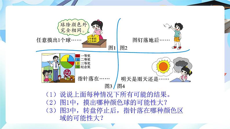 北师大版小学六年级数学下册总复习统计与概率二、可能性第i一课时可能性第3页