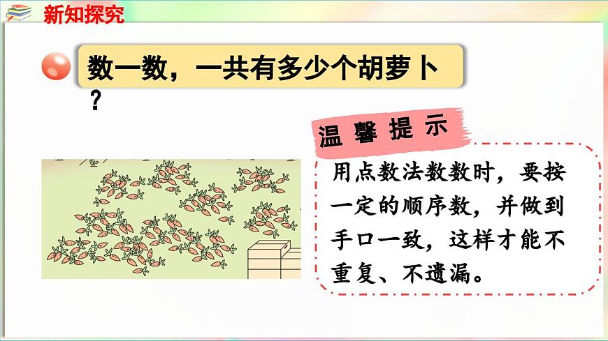 第2單元  豐收了——100以?xún)?nèi)數(shù)的認(rèn)識(shí) 信息窗1  認(rèn)識(shí)100以?xún)?nèi)的數(shù)（課件）-2024-2025學(xué)年青島版（2024）一年級(jí)數(shù)學(xué)下冊(cè)第5頁(yè)