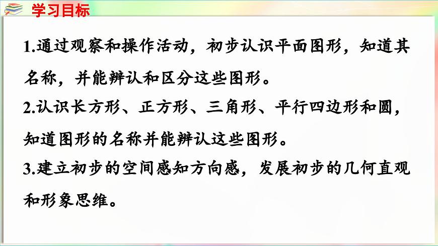 第3單元  玩轉(zhuǎn)圖形——認識平面圖形 信息窗1 認識平面圖形（課件）-2024-2025學年青島版（2024）一年級數(shù)學下冊第2頁