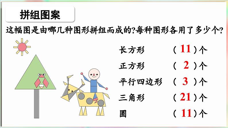 第3单元 玩转图形——认识平面图形 回顾整理(课件)-2024-2025学年青岛版(2024)一年级数学下册第8页