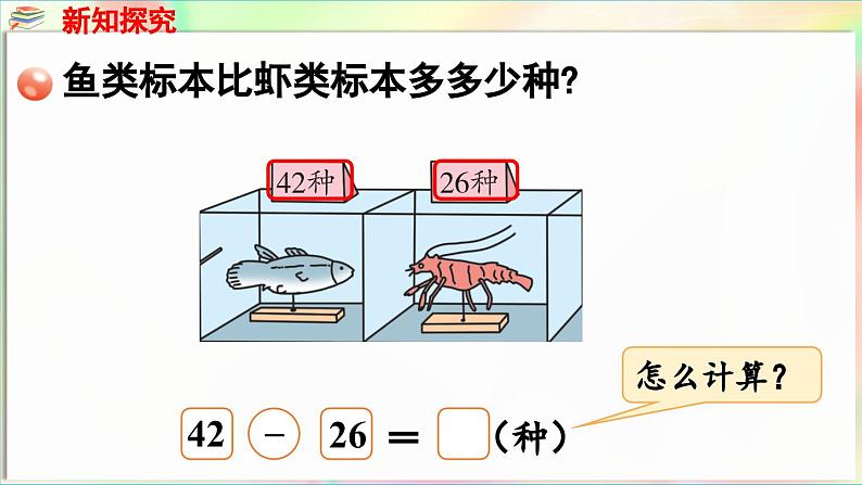 第5单元 海趣——100以内的加减法(二) 信息窗4 两位数减两位数(退位)(课件)-2024-2025学年青岛版(2024)一年级数学下册第6页