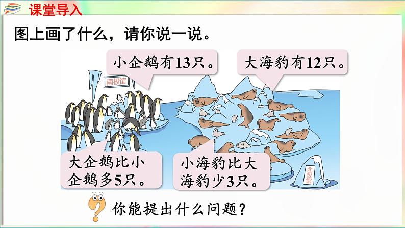 第5单元 海趣——100以内的加减法(二)信息窗5 求“比一个数多(少)几”的问题(课件)-2024-2025学年青岛版(2024)一年级数学下册第5页