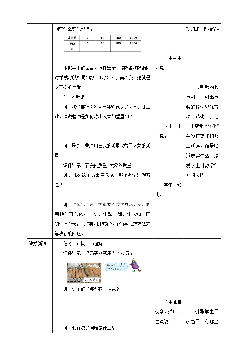 《5.8 除数是小数的除法(1)》教学设计第2页