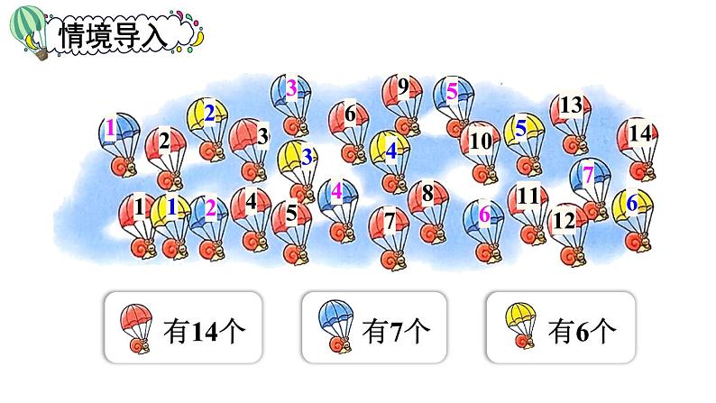 小学数学新北师大版一年级下册第三单元第五课时 跳伞表演(1)教学课件2025春第3页