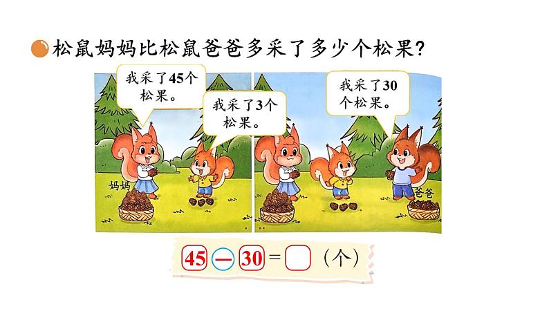 小学数学新北师大版一年级下册第五单元第二课时 采松果教学课件2025春第8页
