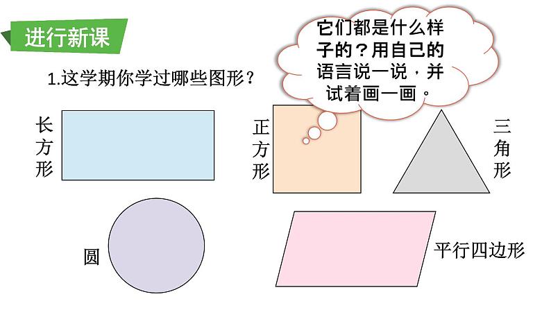 小学数学新北师大版一年级下册总复习第3课时 图形与几何教学课件2025春第2页
