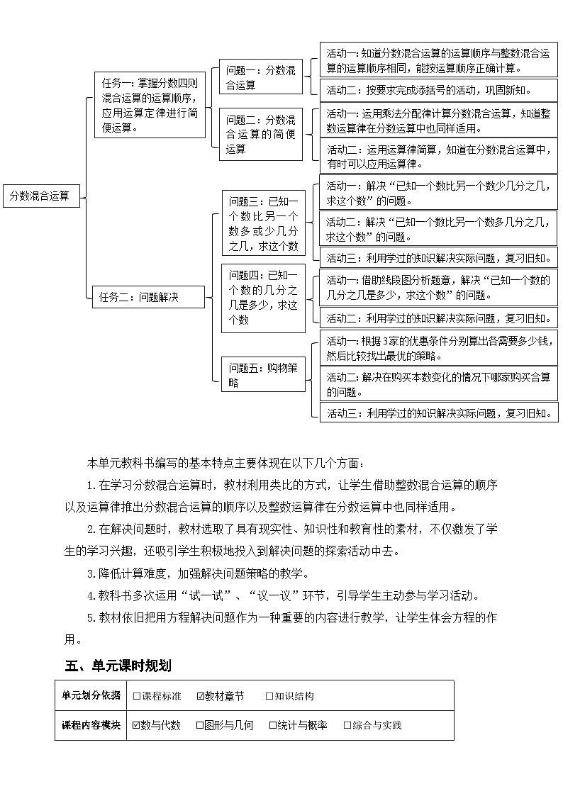 《分数混合运算》单元整体设计第3页