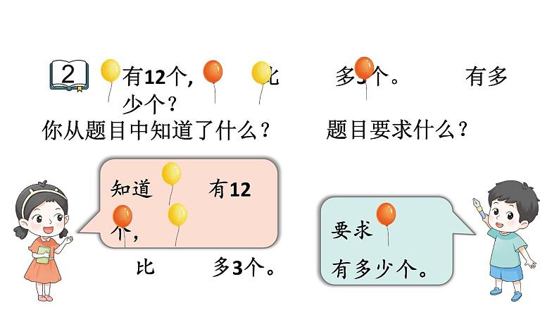 小学数学新苏教版一年级下册六第2课时 解决问题(2)教学课件2025春第3页