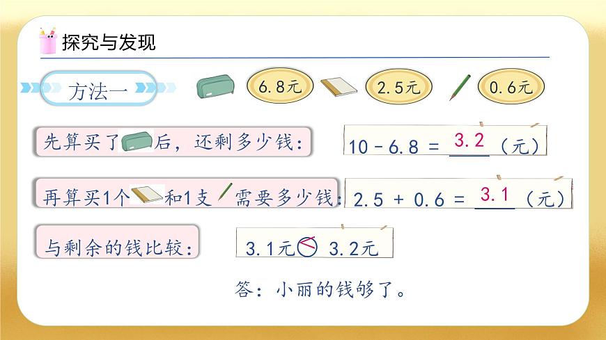 【備課無(wú)憂】人教版三下-7.4 解決小數(shù)問(wèn)題（教學(xué)課件）第8頁(yè)