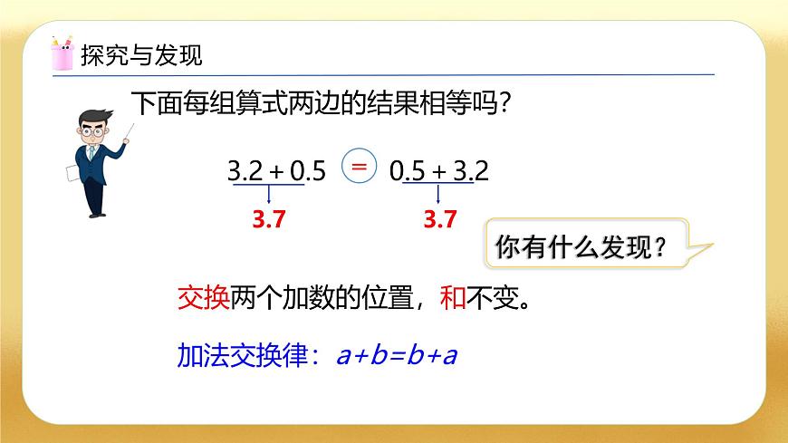 【備課無憂】人教版四下-6.4 整數(shù)加法運(yùn)算定律推廣到小數(shù)（教學(xué)課件）第7頁