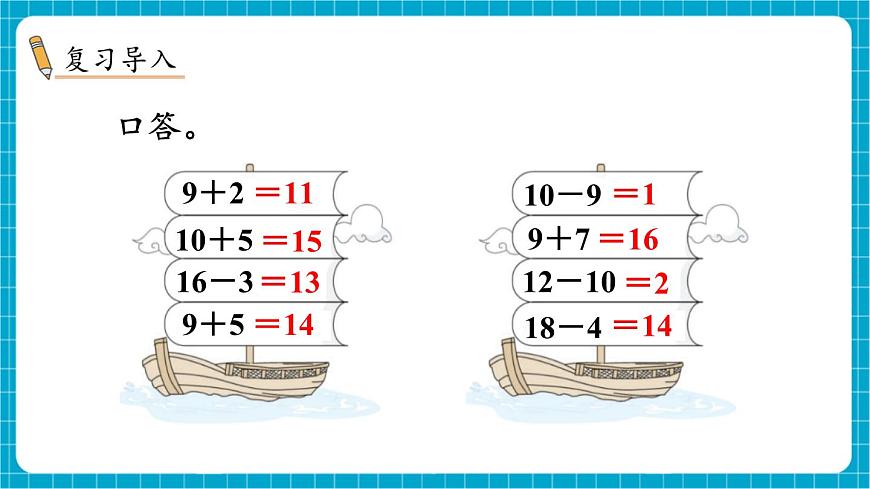 【新教材】蘇教版數(shù)學(xué)一年級下冊1.2 十幾減9（教學(xué)課件）第2頁